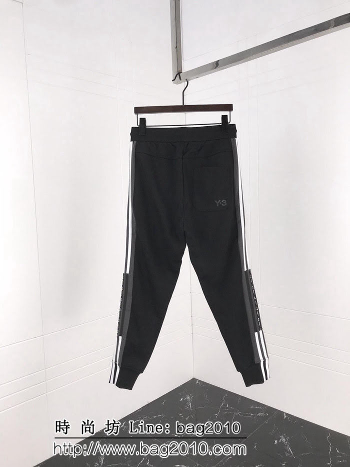 Y-3山本耀司 18秋冬新款休閒褲 品牌全新系列 褲腿兩側Y-3經典小LOGO織帶拼接3條杠織帶 ydi2626